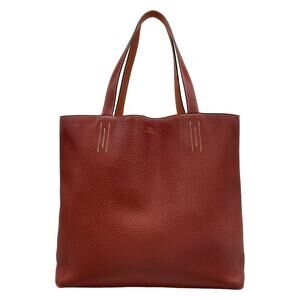 Hermès Double Sens 45 Tote Bag Bordeaux Pink